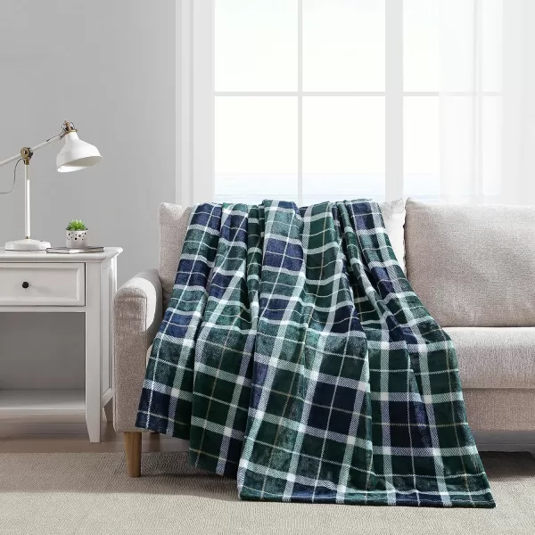 Nautica Blanket Plush Fleece Bedding Home Decor for All Seasons Queen Northsail Plaid NavyKing Northsail Plaid Navy