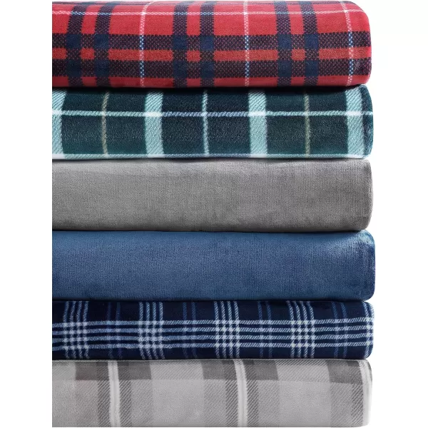 Nautica Blanket Plush Fleece Bedding Home Decor for All Seasons Queen Northsail Plaid NavyQueen Winter Tattersall Red