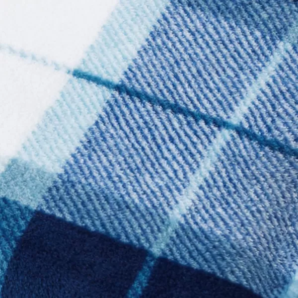 Nautica Blanket Plush Fleece Bedding Home Decor for All Seasons Queen Northsail Plaid NavyTwin Northsail Plaid Blue