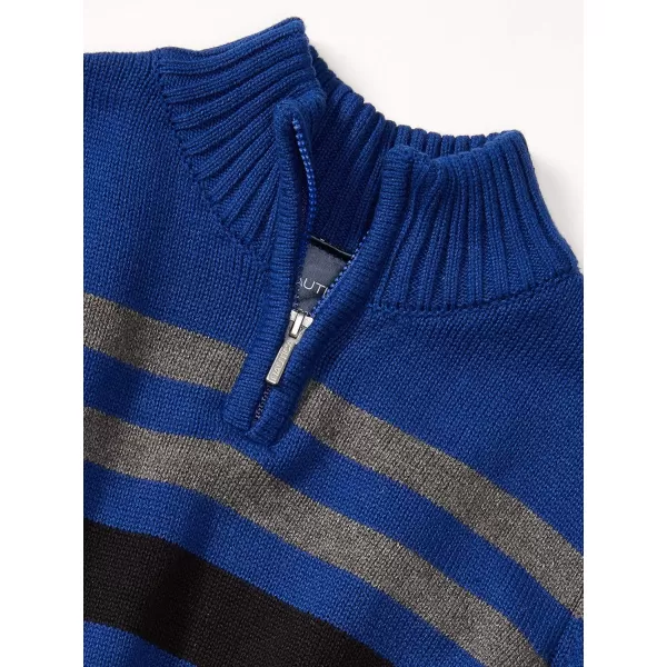 Nautica Boys 2Piece Quarter Zip Pullover Sweater and Pants SetAcademy Blue