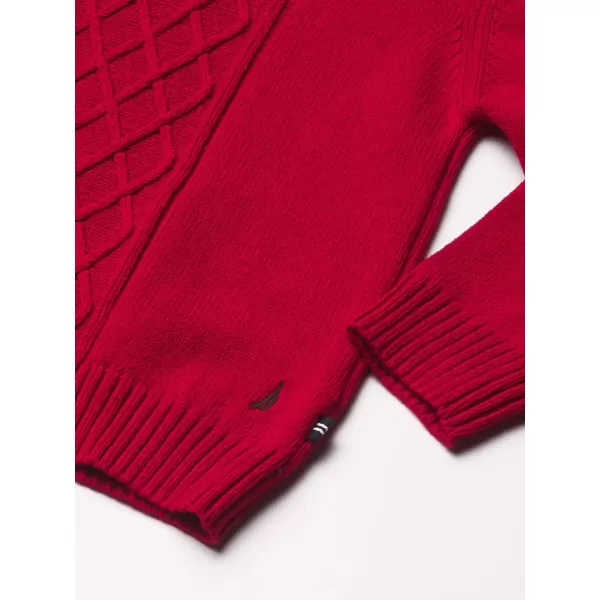 Nautica Boys 2Piece Quarter Zip Pullover Sweater and Pants SetRoasted Rouge