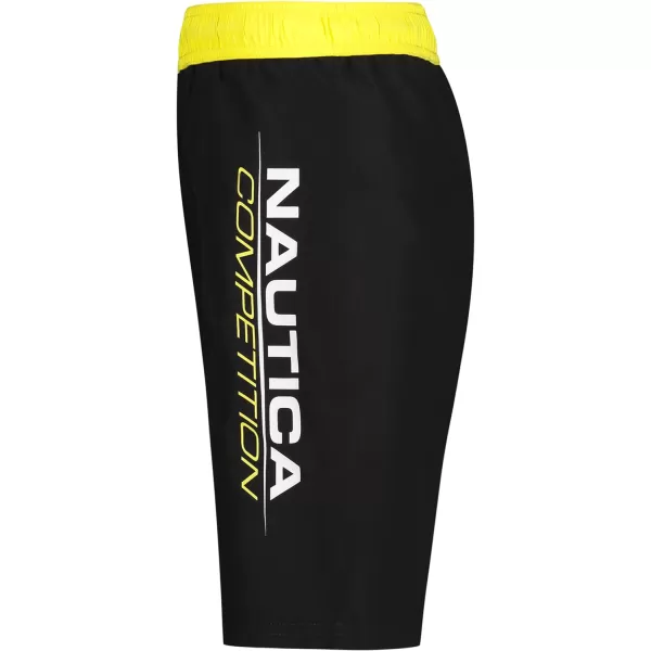 Nautica Boys Competition Swim Trunk with UPF 50 Sun ProtectionBlack