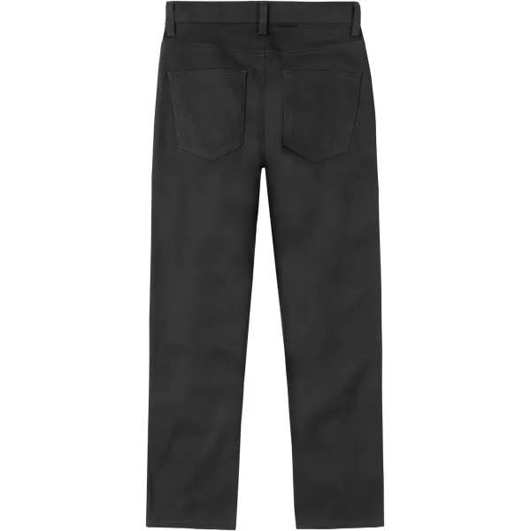 Nautica Boys Flat Front Stretch Twill Chino Khaki PantBlack 5pocket