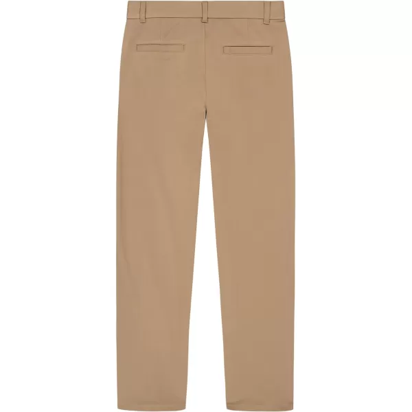 Nautica Boys Flat Front Stretch Twill Chino Khaki PantBurnished Khaki