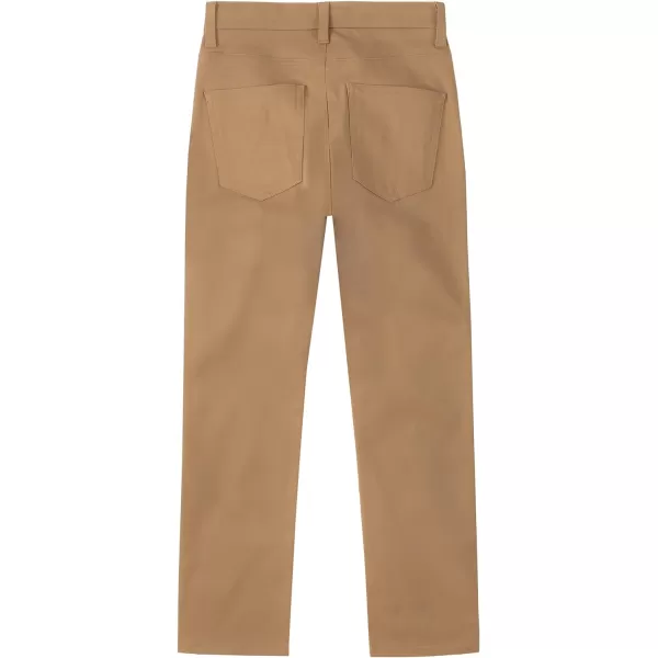 Nautica Boys Flat Front Stretch Twill Chino Khaki PantBurnished Khaki 5pkt