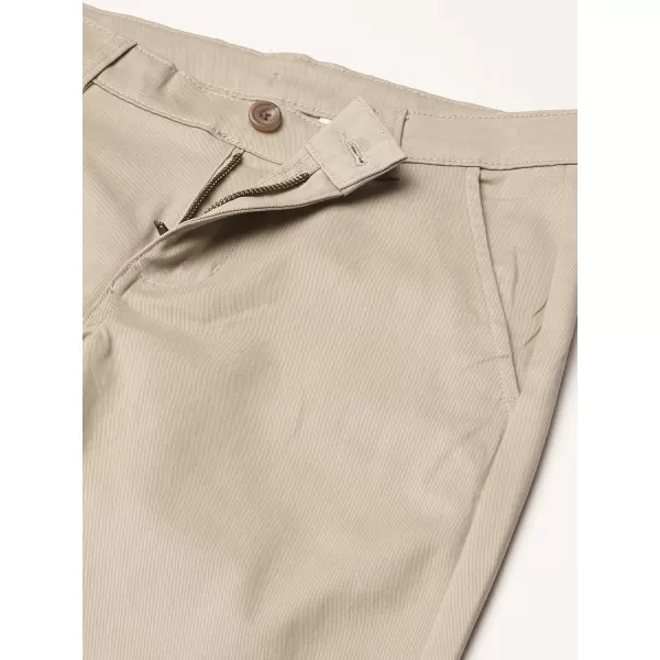 Nautica Boys Flat Front Stretch Twill Chino Khaki PantKhaki