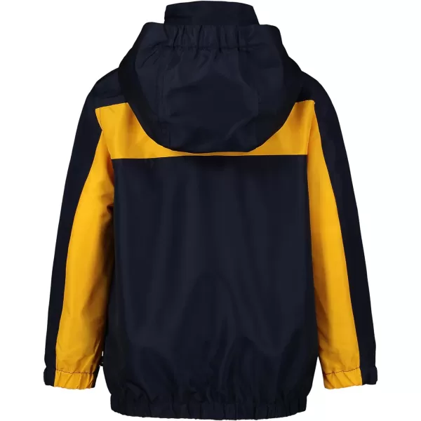 Nautica Boys Light Weight Anchor Jacket with Stowable HoodSport NavyYellow