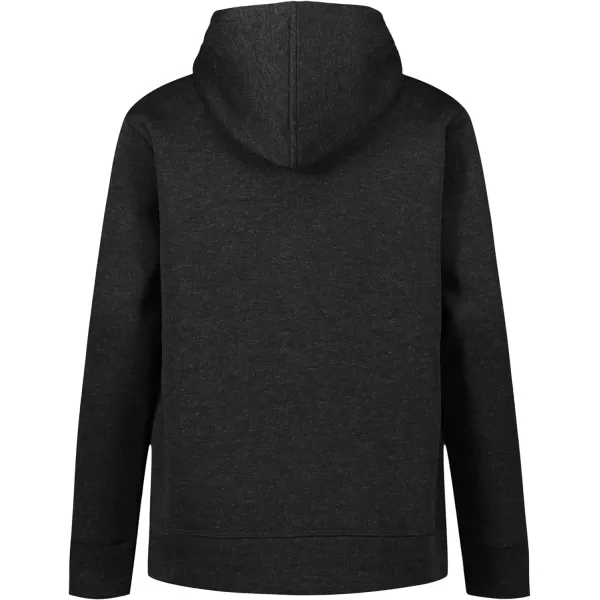 Nautica Boys Long Sleeve Fleece Full Zip HoodieCoal Heather Front Logo