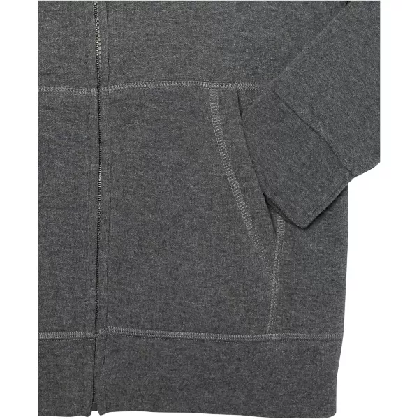 Nautica Boys Long Sleeve Fleece Full Zip HoodieCoal Heather Solid