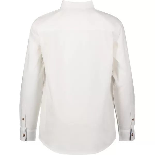 Nautica Boys Long Sleeve Woven ButtonDown ShirtBright White Solid