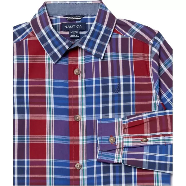 Nautica Boys Long Sleeve Woven ButtonDown ShirtWinston Pom Plaid