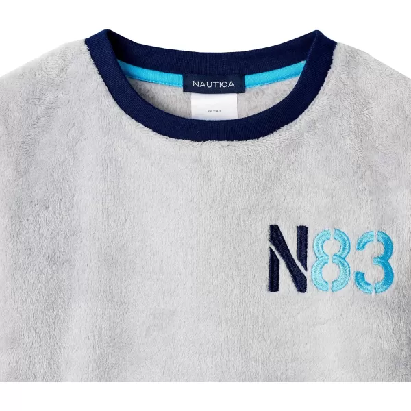 Nautica Boys Pajama Pants and Fleece Sleep Shirt Sets 2 Piece Velvet Fleece Sweatshirt and Pajamas Pant Set for Boys SleepCamogrey