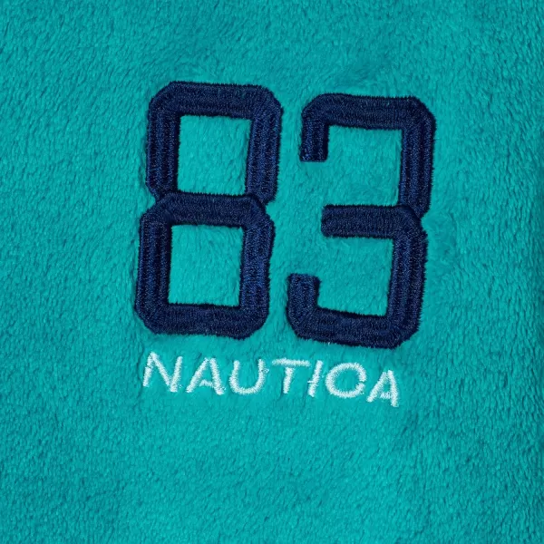 Nautica Boys Pajama Pants and Fleece Sleep Shirt Sets 2 Piece Velvet Fleece Sweatshirt and Pajamas Pant Set for Boys SleepTealnavy