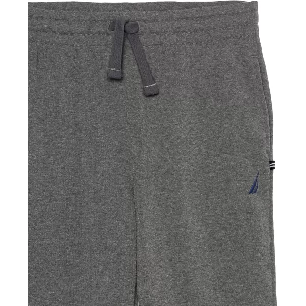 Nautica Boys Pullon Fleece Jogger Sweatpant Drawstring ClosureJclass Coal Heather