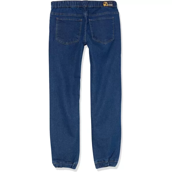 Nautica Boys Pullon Stretch Denim Jeans 5Pocket Style  Drawstring ClosureMedium Blue
