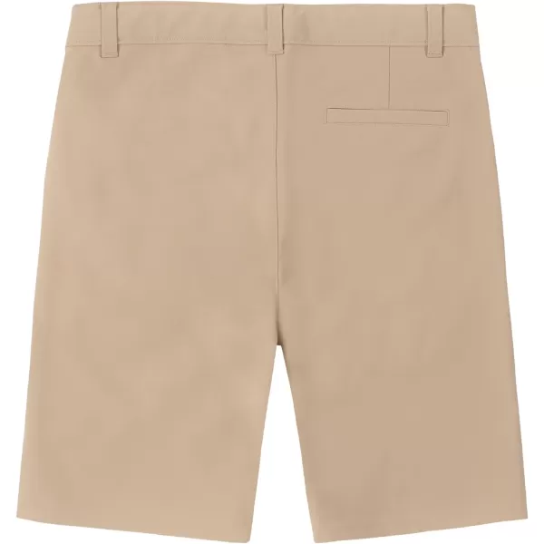 Nautica Boys School Uniform Flat Front Twill ShortKhaki