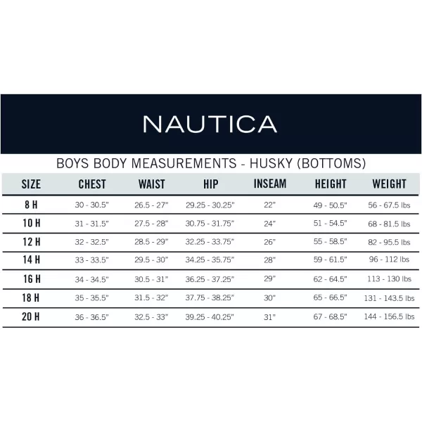 Nautica Boys School Uniform Flat Front Twill ShortKhakiPullon