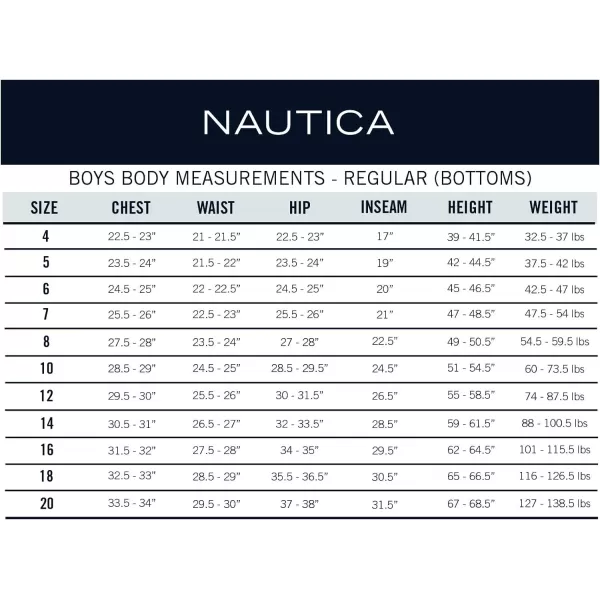 Nautica Boys School Uniform Flat Front Twill ShortKhakiPullon