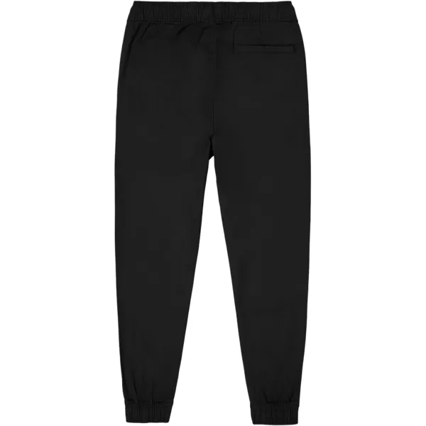 Nautica Boys School Uniform Jogger Pants Elastic Waistband with Drawstring Closure Stretch Twill FabricBlack