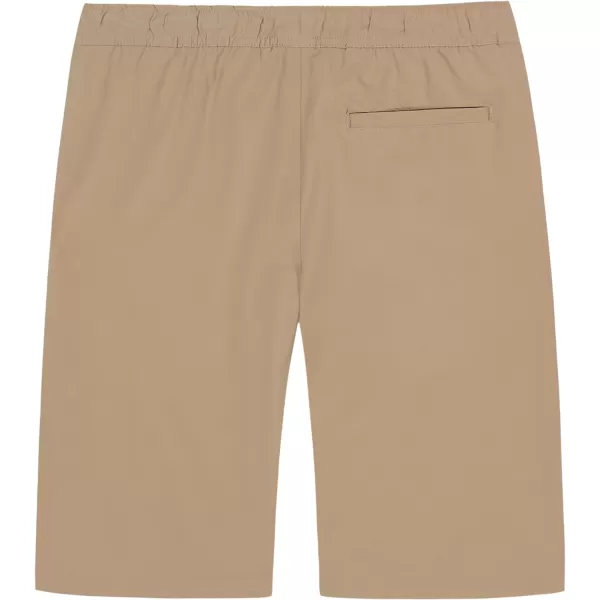 Nautica Boys School Uniform Jogger Shorts Elastic Waistband with Drawstring Closure Wrinkle amp Fade Resistant FabricLowell Khaki