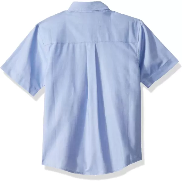 Nautica Boys School Uniform Short Sleeve ButtonDown Oxford Shirt Chest Pocket Breathable FabricBlue