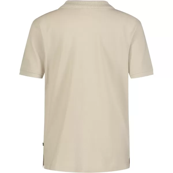 Nautica Boys Short Sleeve Anchor Polo Button Closure Soft  Comfortable Pique FabricNautica Stone