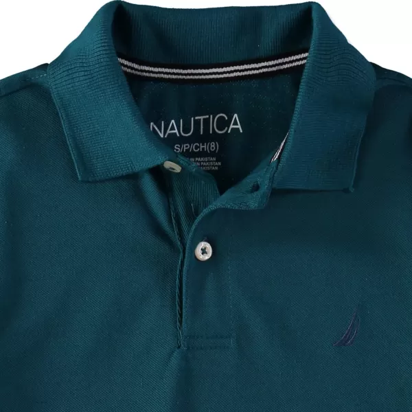 Nautica Boys Short Sleeve Anchor PoloBlue Coral