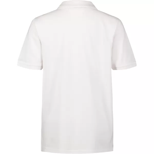 Nautica Boys Short Sleeve Fashion Polo Button Closure Soft  ComfortableMotion Bright White