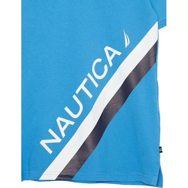 Nautica Boys Short Sleeve Fashion PoloCharter Sky Blue