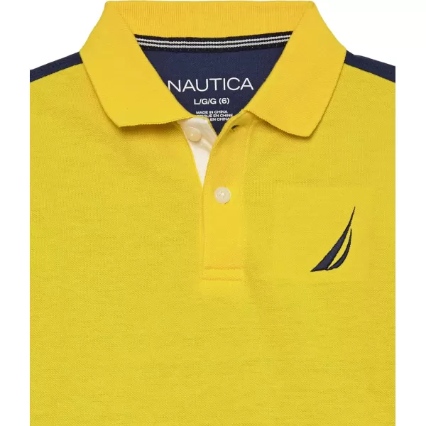 Nautica Boys Short Sleeve Fashion PoloDandelion