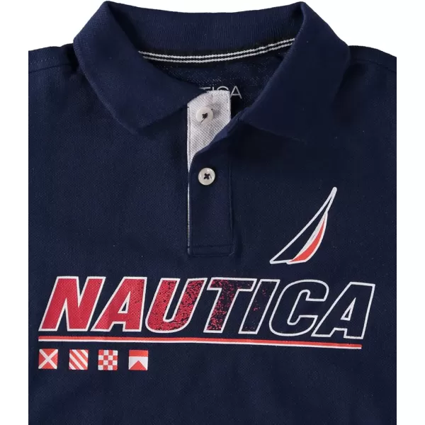 Nautica Boys Short Sleeve Fashion PoloJ Navy