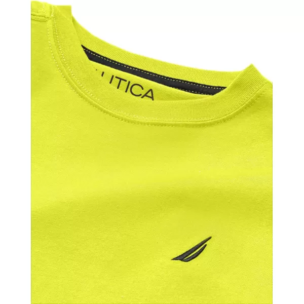 Nautica Boys Short Sleeve Solid Crew Neck TShirtSulphur Da00