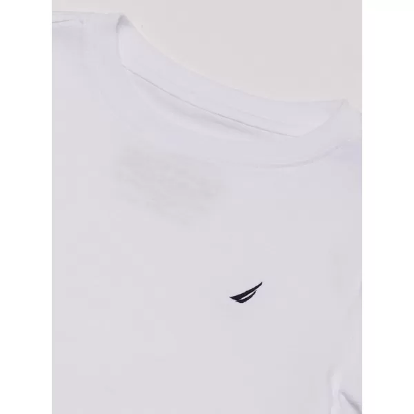 Nautica Boys Short Sleeve Solid Crew Neck TShirtWhite