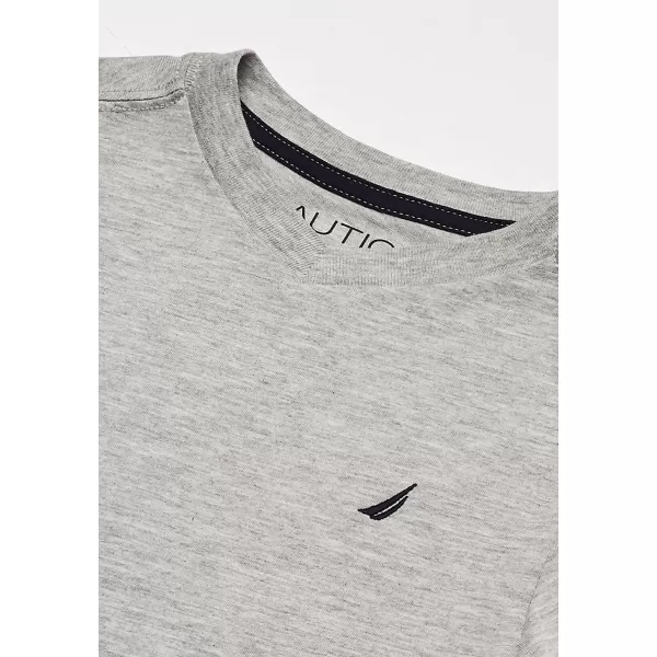 Nautica Boys Short Sleeve Solid VNeck TShirtGrey Heather