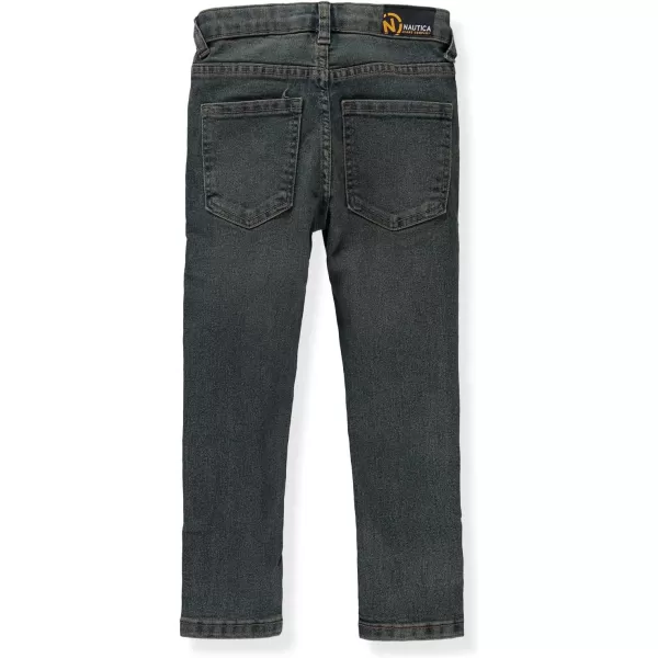 Nautica Boys Skinny Fit Stretch Denim Jeans 5Pocket Style Zipper Fly  Button ClosureSeaworthy Dc10