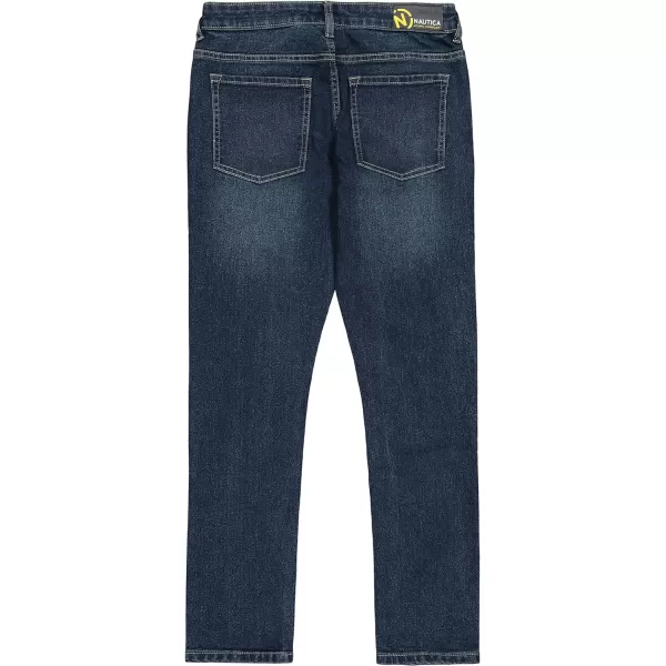 Nautica Boys Skinny Fit Stretch Denim Jeans 5Pocket Style Zipper Fly amp Button ClosureDark Seaworthy