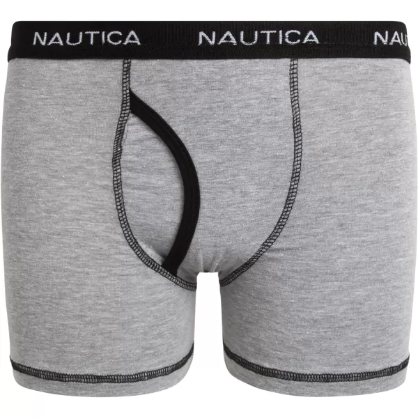 Nautica Boys Underwear  3 Pack Stretch Cotton Boxer Briefs Size 818BlackLight GreyMedium Grey