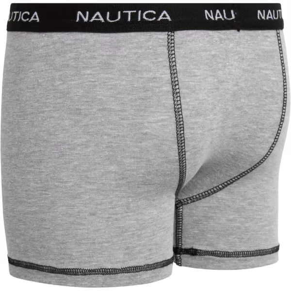 Nautica Boys Underwear  3 Pack Stretch Cotton Boxer Briefs Size 818BlackLight GreyMedium Grey