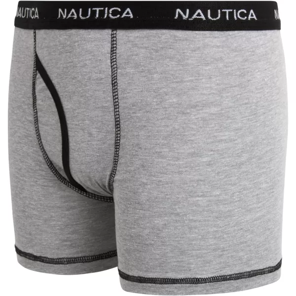 Nautica Boys Underwear  3 Pack Stretch Cotton Boxer Briefs Size 818BlackLight GreyMedium Grey