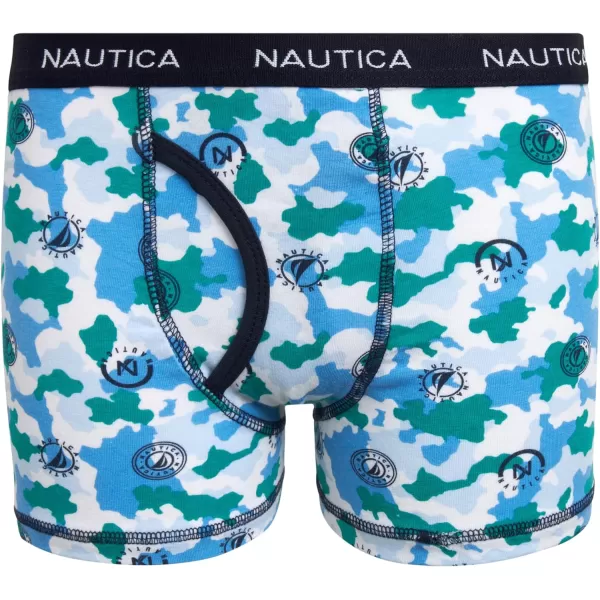 Nautica Boys Underwear  3 Pack Stretch Cotton Boxer Briefs Size 818NavyGreen BlueGreen Camo