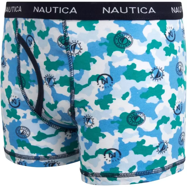 Nautica Boys Underwear  3 Pack Stretch Cotton Boxer Briefs Size 818NavyGreen BlueGreen Camo