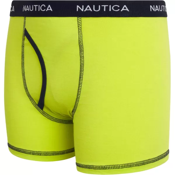 Nautica Boys Underwear  3 Pack Stretch Cotton Boxer Briefs Size 818NavyHeather GreyYellow