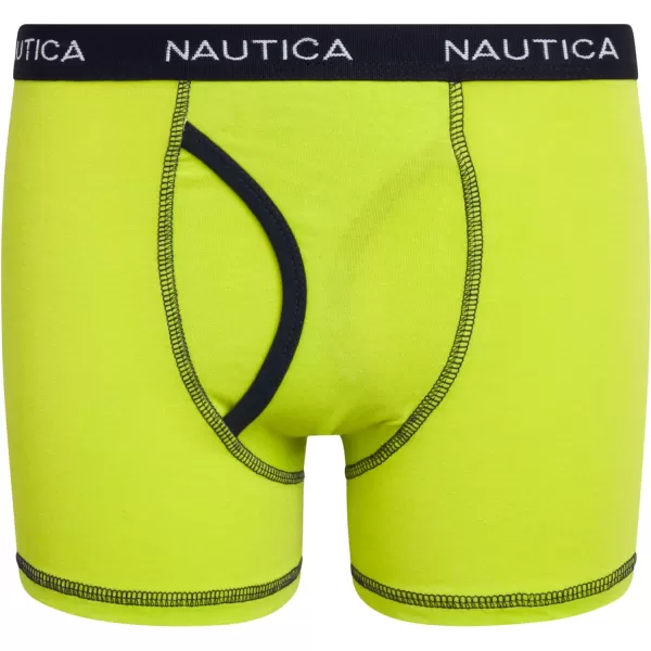 Nautica Boys Underwear  3 Pack Stretch Cotton Boxer Briefs Size 818NavyHeather GreyYellow