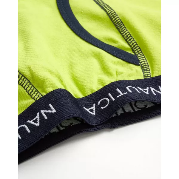 Nautica Boys Underwear  3 Pack Stretch Cotton Boxer Briefs Size 818NavyHeather GreyYellow