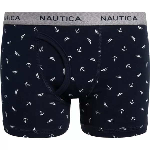 Nautica Boys Underwear  3 Pack Stretch Cotton Boxer Briefs Size 818NavyMedium Heather