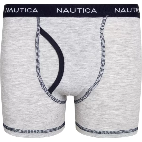 Nautica Boys Underwear  3 Pack Stretch Cotton Boxer Briefs Size 818PrintGreyNavy