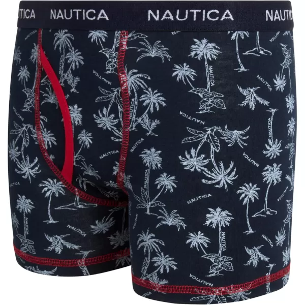 Nautica Boys Underwear  3 Pack Stretch Cotton Boxer Briefs Size 818PrintRedGrey