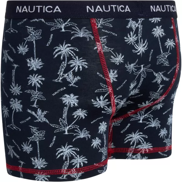 Nautica Boys Underwear  3 Pack Stretch Cotton Boxer Briefs Size 818PrintRedGrey