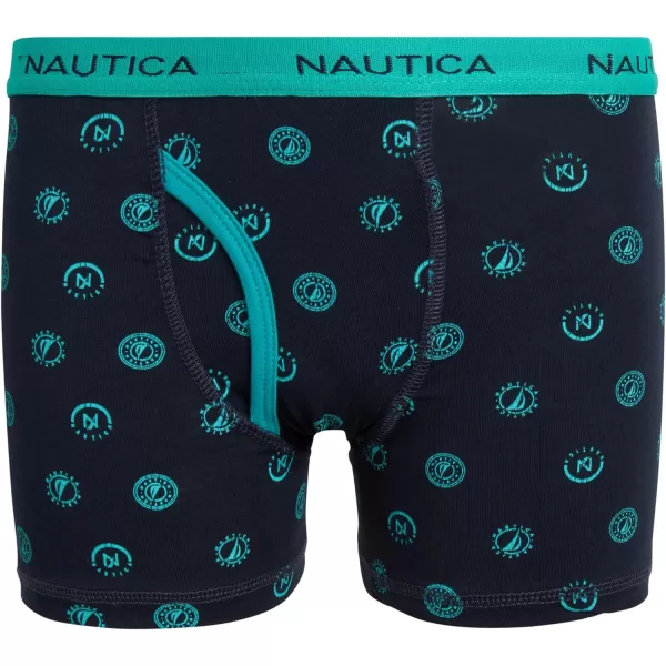 Nautica Boys Underwear  3 Pack Stretch Cotton Boxer Briefs Size 818TurquoiseHeather Grey