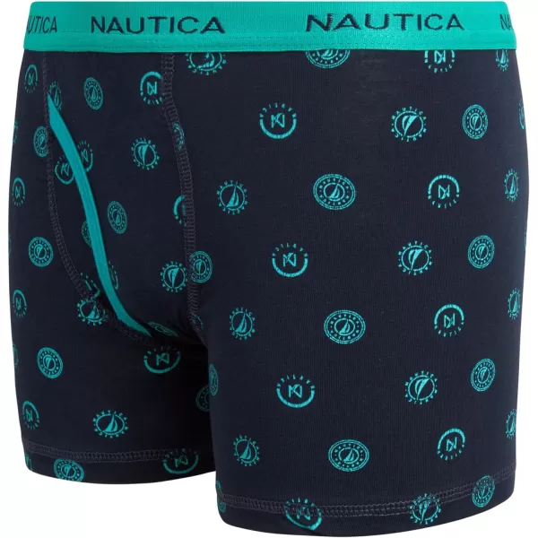 Nautica Boys Underwear  3 Pack Stretch Cotton Boxer Briefs Size 818TurquoiseHeather Grey